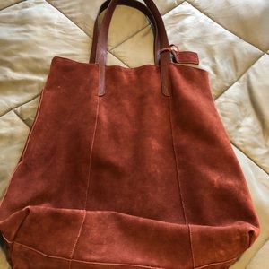 Genuine Sued purse. Maroon